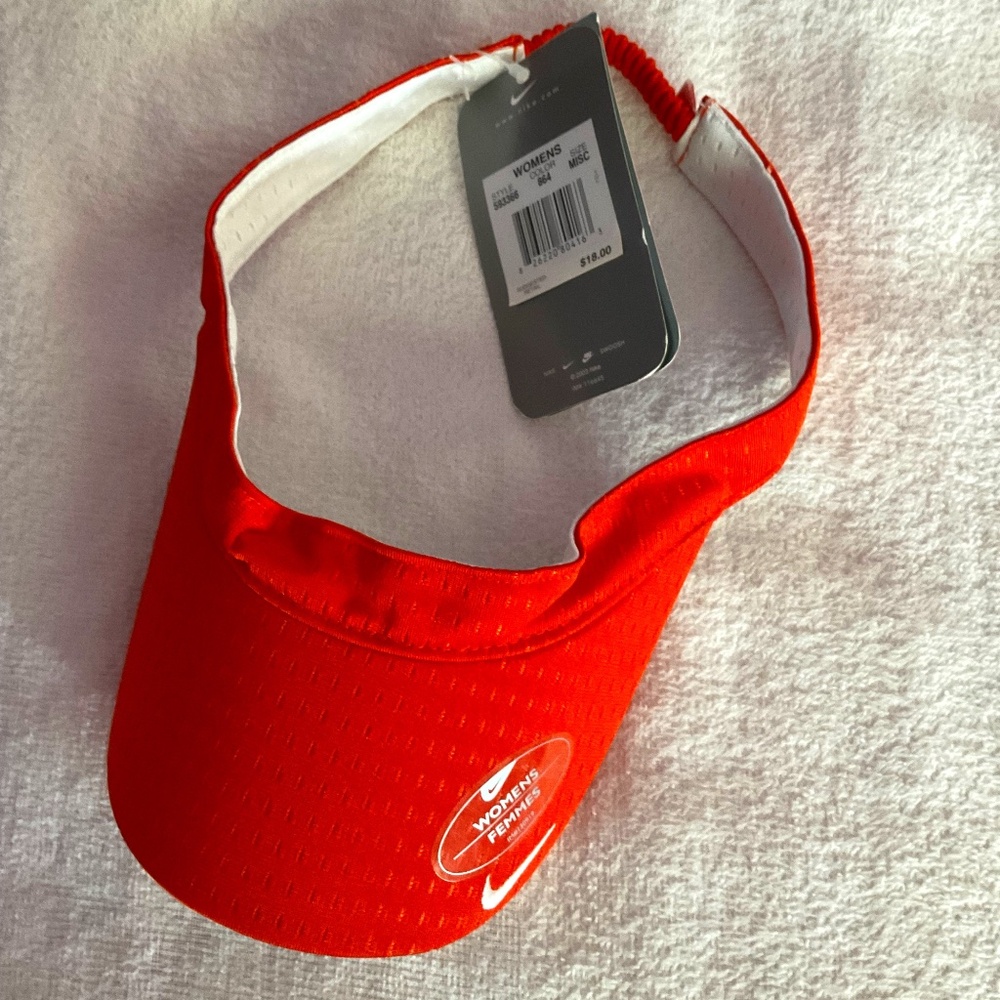 Unisex Nike Orange Visor BNWT with Stretch Band on the Back